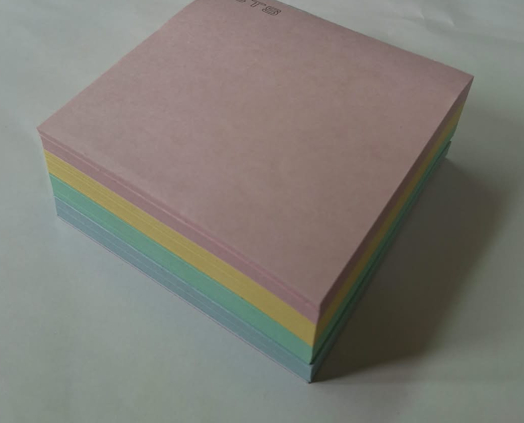 Memo pad with a debossed client logo